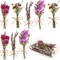 8 Pcs Mini Flower Bouquets Purple Natural Dried Flowers Bouquet Dry Flower&Leaves Lavender Dried Embossing Flower Bundles Plant Stem Bunch for DIY Craft,Photo Props,Wedding Decoration